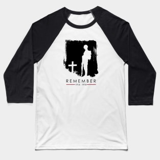 Remember 1914 - 1918 WW1 Veteran Baseball T-Shirt